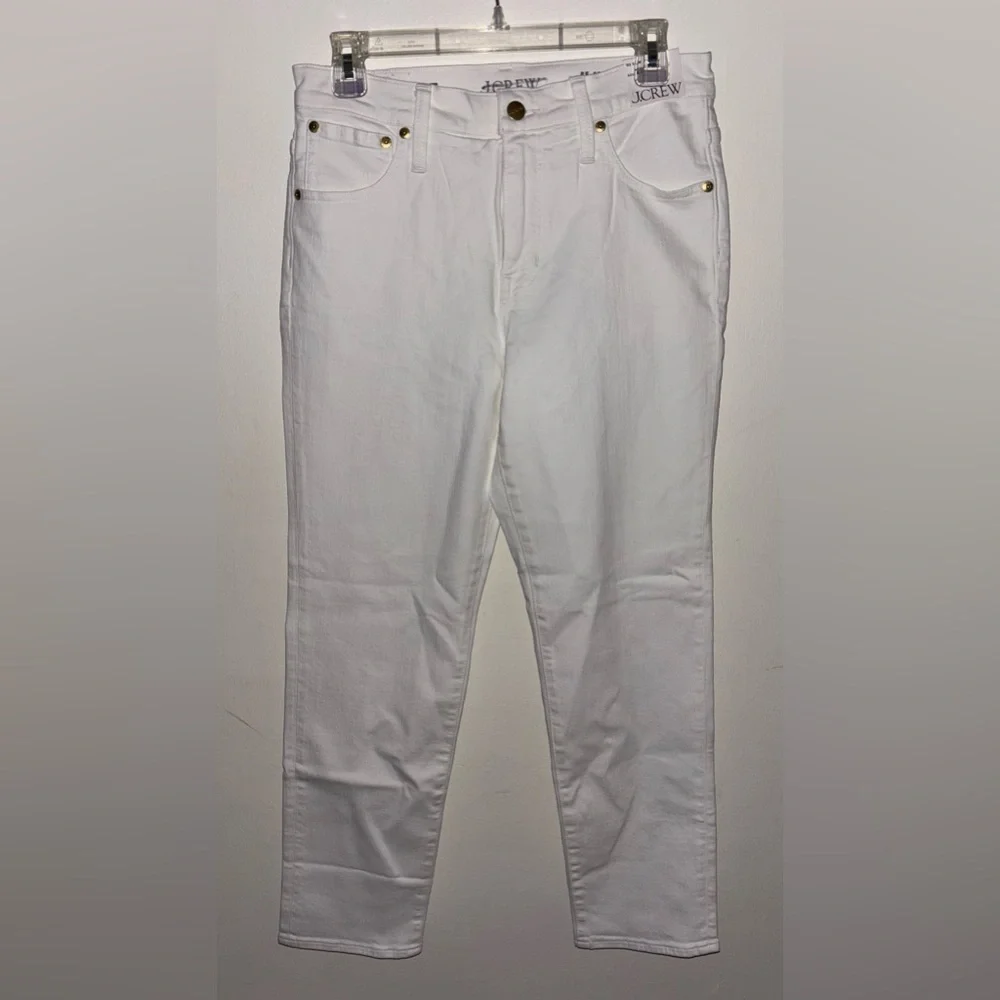 NWT J.Crew White Denim Slim Fit Jeans Size 27 Casual Closet Staple Preppy